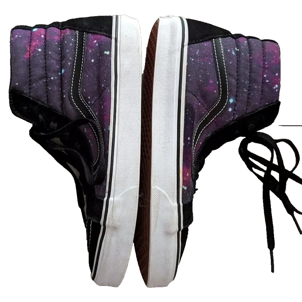 Vans Sk8 Hi Cosmic Galaxy Nebula Men’s Suede Sneakers Black & Purple US Size 9.5 - Picture 2 of 6
